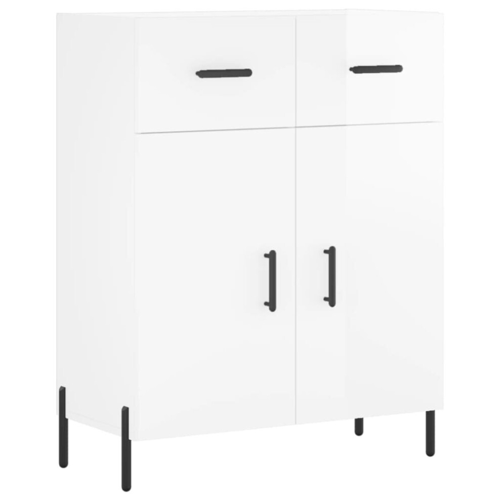 (high gloss white) vidaXL Sideboard Storage Cabinet Side Cabinet Cupboard White Engineered Wood