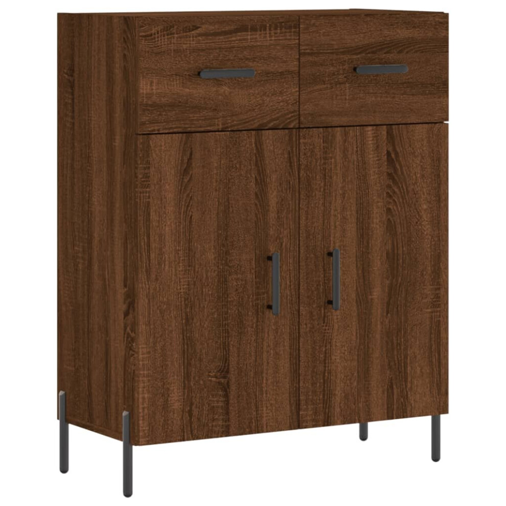 (brown oak) vidaXL Sideboard Storage Cabinet Side Cabinet Cupboard White Engineered Wood