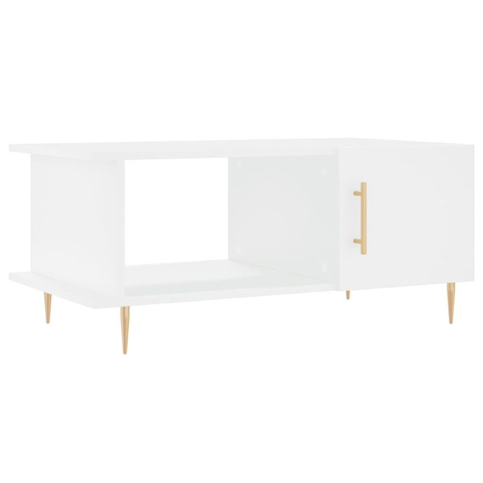 (white) vidaXL Coffee Table Side Table Sofa Couch Table Sonoma Oak Engineered Wood