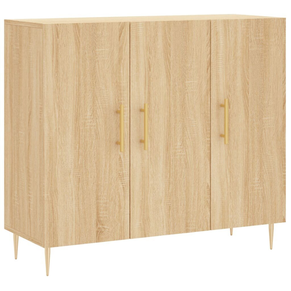 Vidaxl (Sonoma Oak) Sideboard Cabinet Storage Cabinet Cupboard Smoked Oak Engineered Wood Not,Specified