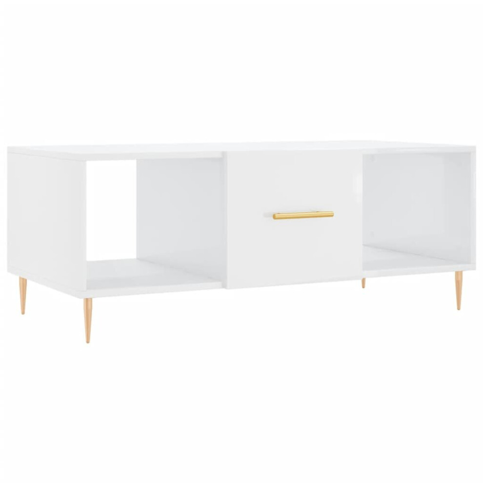 (high gloss white) vidaXL Coffee Table Side Table Sofa Couch Table Sonoma Oak Engineered Wood