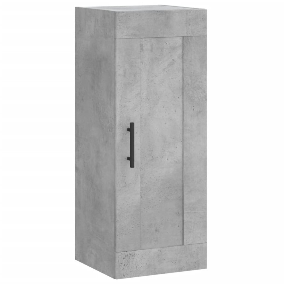 (concrete grey) vidaXL Wall Mounted Cabinet Storage Cabinet Side Cabinet White Engineered Wood