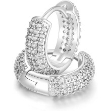 Full of diamond earrings men light luxury luxe handsome high-grade studs female Instagram hip hop street new trend