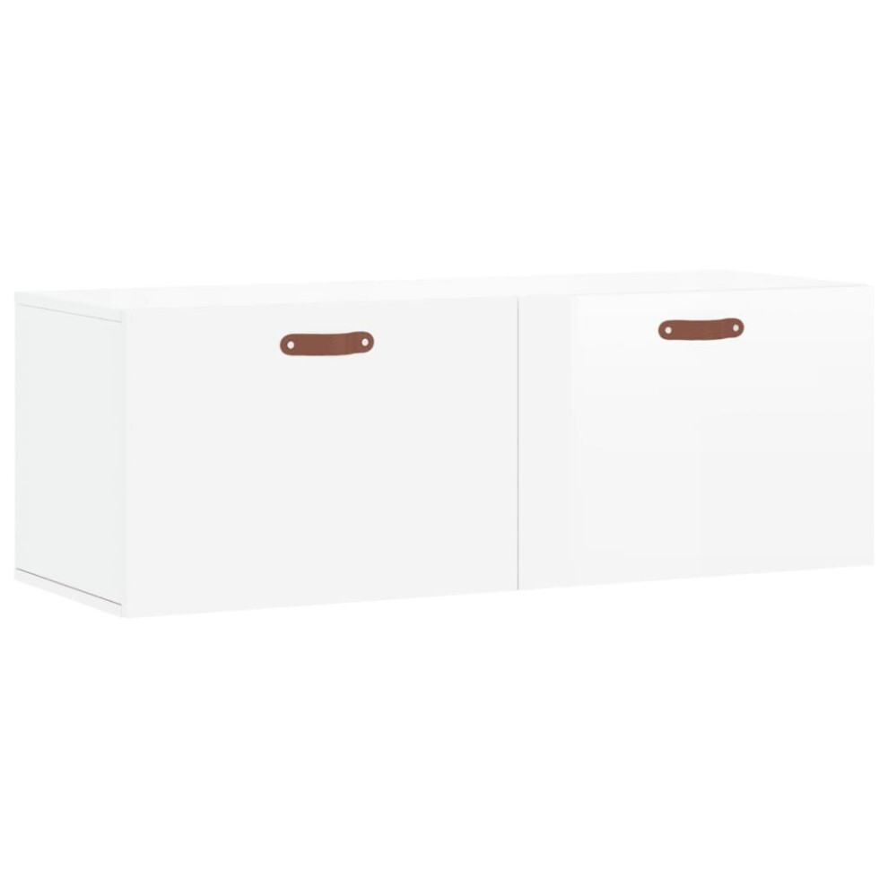 (high gloss white, 100 x 36.5 x 35 cm) vidaXL Wall Cabinet Storage Cabinet Display Cabinet White Engineered Wood