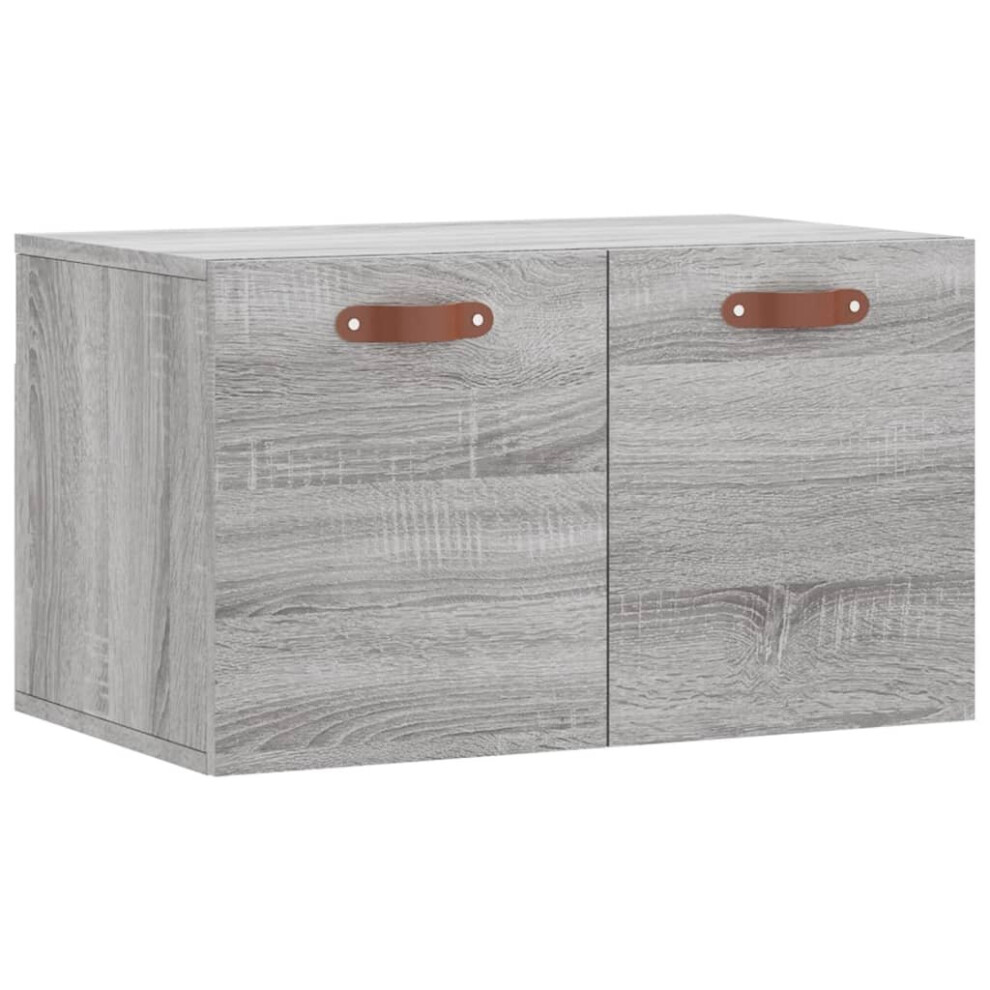 (grey sonoma, 60 x 36.5 x 35 cm) vidaXL Wall Cabinet Storage Cabinet Display Cabinet White Engineered Wood