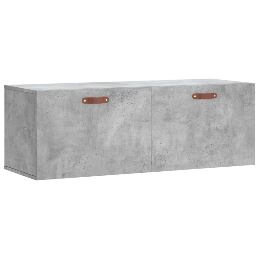 Vidaxl (Concrete Grey, 100 X 36.5 X 35 Cm) Wall Cabinet Storage Cabinet Display Cabinet White Engineered Wood
