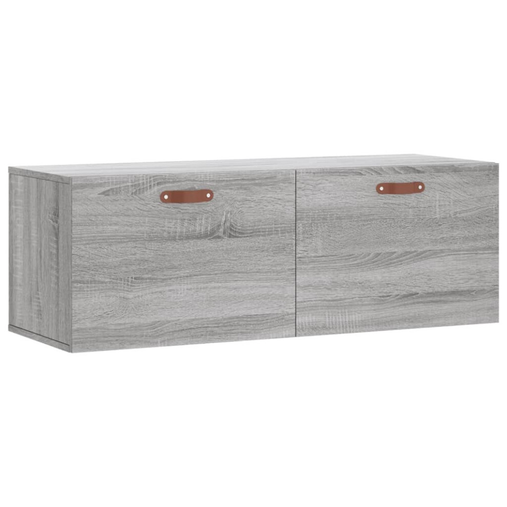 Vidaxl (Grey Sonoma, 100 X 36.5 X 35 Cm) Wall Cabinet Storage Cabinet Display Cabinet White Engineered Wood