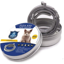 Flea and Tick Collar for Dogs and Cats, Anti-Tick and Flea Treatment, Waterproof for, Adjustable Size, 8 Months Protection, 1 Pack (Small)