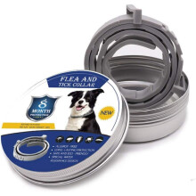 Flea and Tick Collar for Dogs and Cats, Anti-Tick and Flea Treatment, Waterproof for, Adjustable Size, 8 Months Protection, 1 Pack (Large)