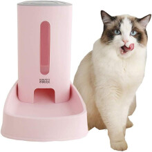 Automatic Cat Food Feeder Dog Feeder Puppies Dog Water Bowl Pink,Food Feeder