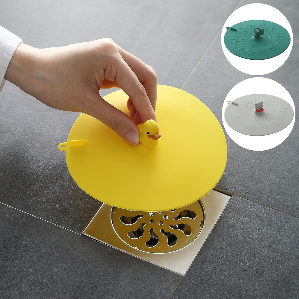 Silicone Bathtub Stopper Shower Drain Deodorant 15cm Flat Cover Suction Cockroach Proof Cover for Kitchen Bathroom3pcs)-image-OPC-PCB5X5Y-NEW