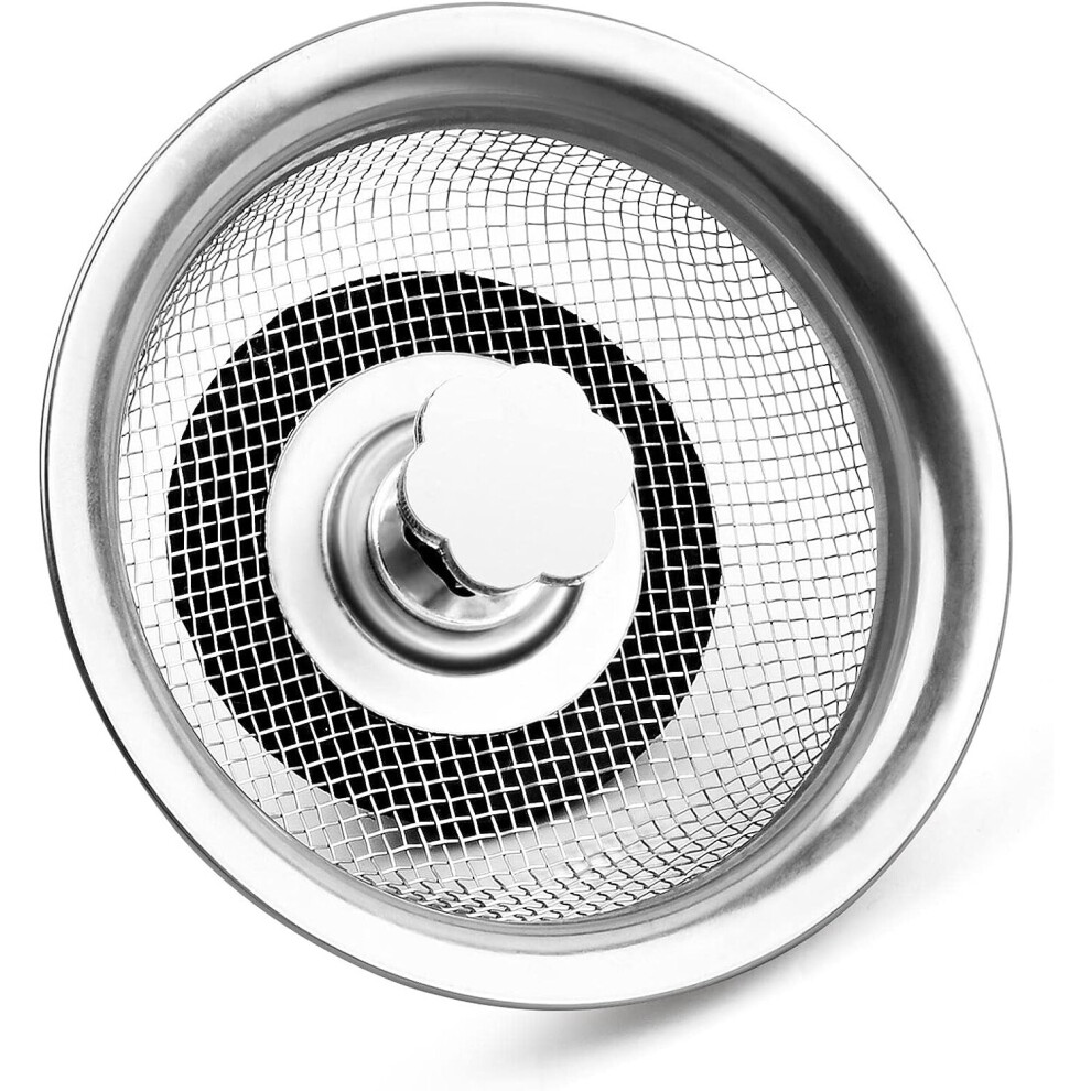Pieces Stainless Steel Sink Strainer Plug,Kitchen Sink Strainer,Kitchen Sink Waste Basket,Kitchen Sink Strainer Grid for Kitchen Bathroom Sink(84MM)
