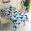 Tablecloths Rectangular PVC Wipeable Tablecloth Waterproof Table Cloth Easy Clean Nordic Style Triangular Lattice Tablecloth 140¡Á140cm 1