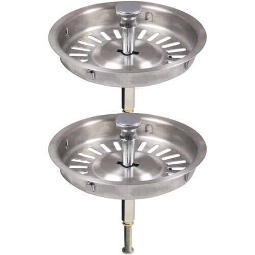 Qs229c002*2-U 92mm Old Sink Drain Plug 2 Pack, 9.2cm