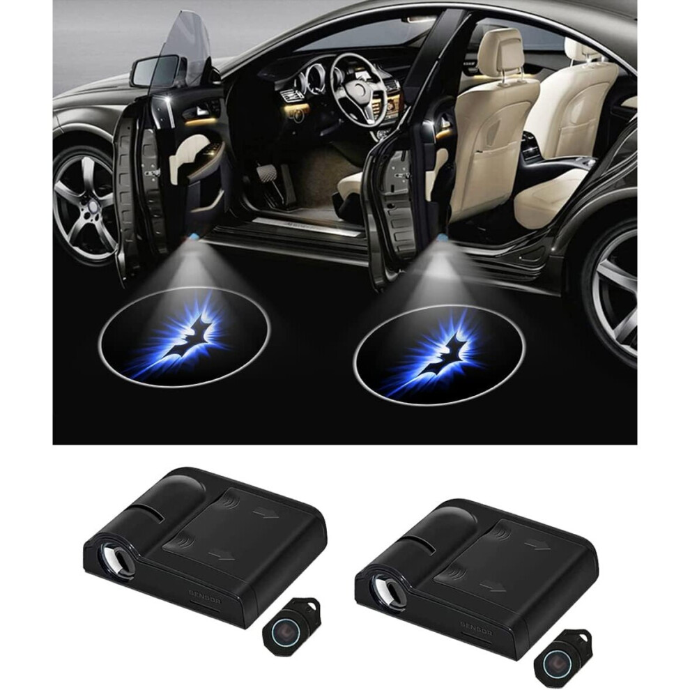 Tianfu 2Pcs Car Door Lights Logo Projector For Batman. Lights Welcome Courtesy Ghost Shadow Lamp Universal Wireless Car Door Lights Fit For All Car Models