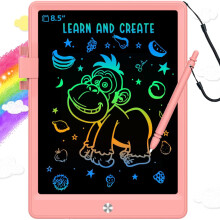 3-7 year old girls and boys LCD writing board 8.5-inch graffiti board, electronic drawing board, suitable for 3-7 year old girls and boys (Pink)