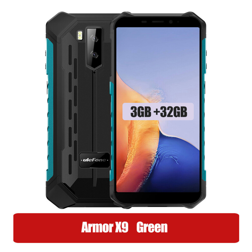 (Green) Ulefone Armor X9 /X9 Pro Rugged Smartphone  4G LTE