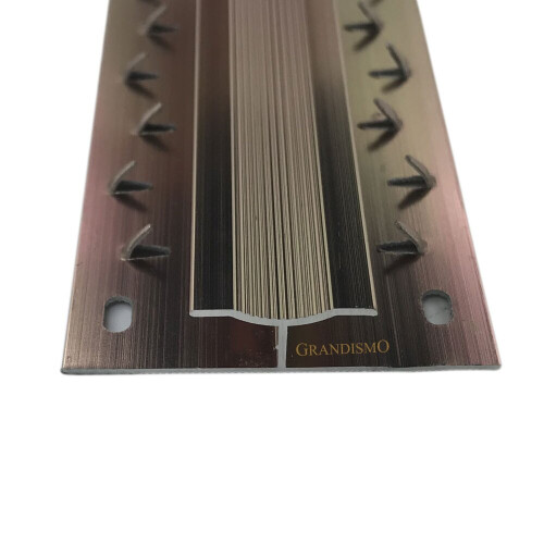 Royale (Bronze, 9ft) Carpet To Carpet Door Bar Double Trim Transition Threshold