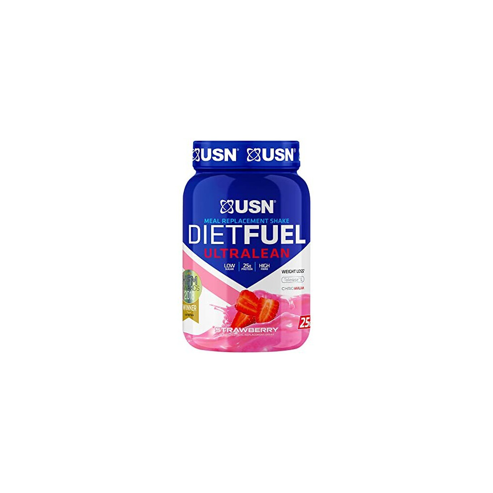 USN Diet Fuel UltraLean Strawberry 1KG: Meal Replacement Shake, Diet Protein Powders for Weight Control and Lean Muscle Development