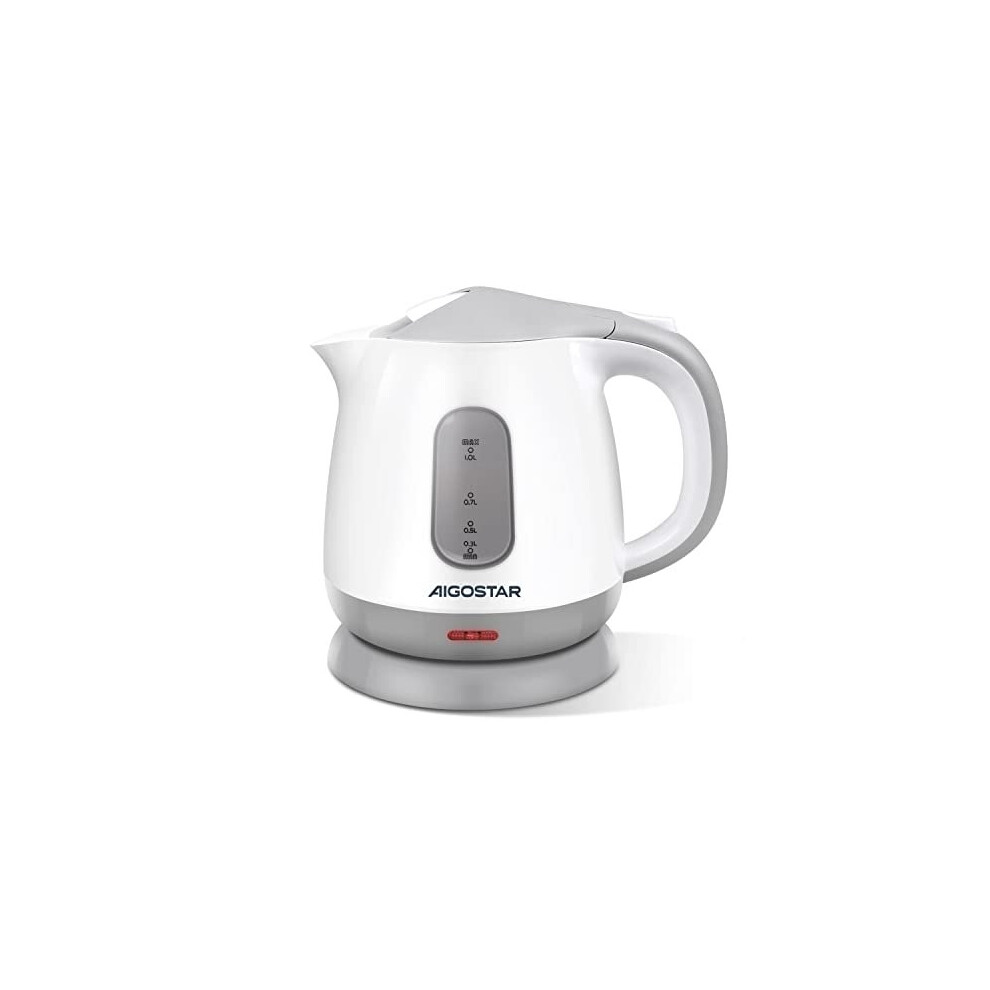 Aigostar Small Electric Kettle, 1 Litre 1100W Low Wattage Kettle for Bedroom Travel Camping Office, Portable Lightweight Water Tea Kettle Cordless