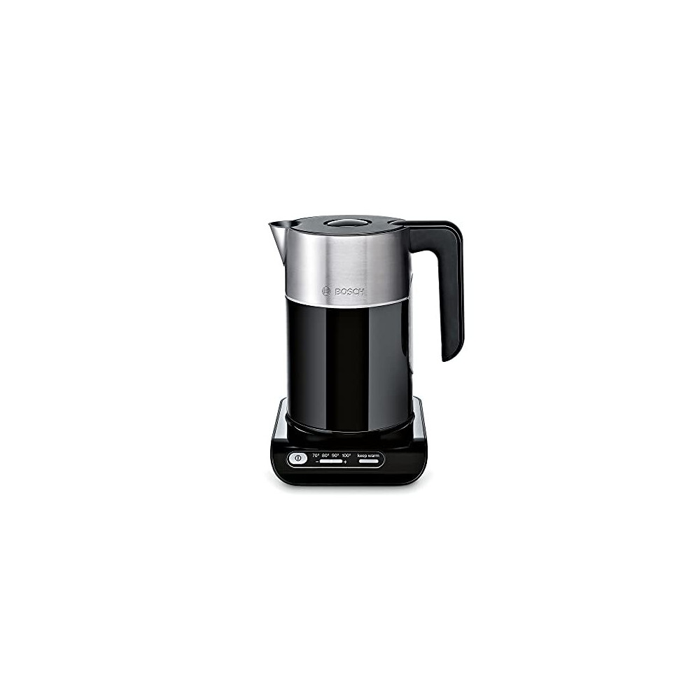 Bosch Styline TWK8633GB Variable Temperature Cordless Kettle, 1.5 Litres, 3000W - Black