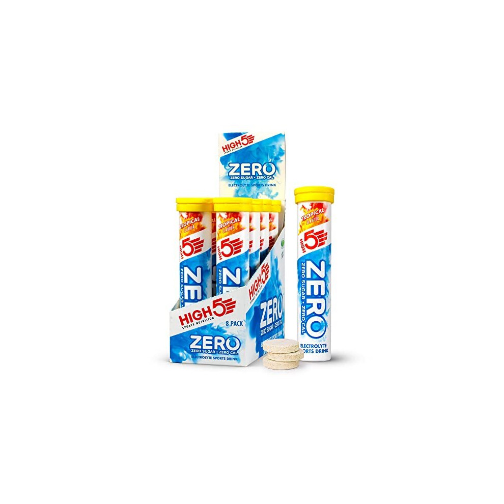 High5 Zero Electrolyte Hydration Tablets Added Vitamin C (Tropical 20 Count (Pack Of 8))