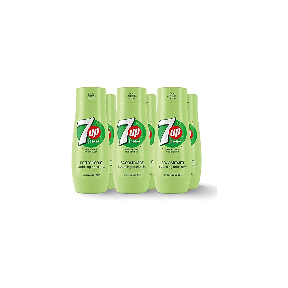 Sodastream Flavours 7Up Free Sparkling Drink Mix, Fizzy Drink Maker Concentrate, Caffeine Free Diet Soda, Natural Lemon & Lime, No Sugar