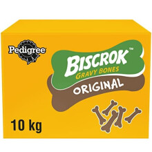 Pedigree Biscrok Original 10 kg Snacks, Dog Treats Gravy Bones Biscuits Dog Treats, Megapack