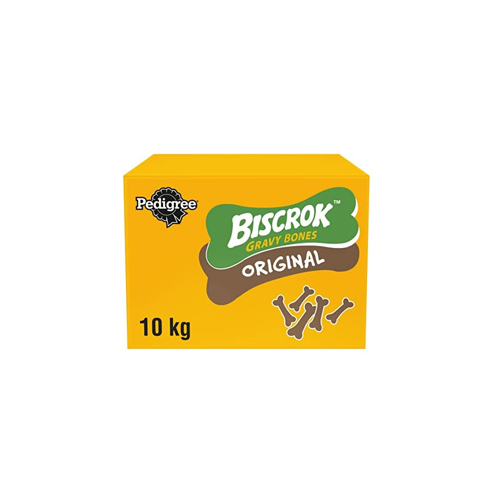 Pedigree Biscrok Original 10 kg Snacks, Dog Treats Gravy Bones Biscuits Dog Treats, Megapack