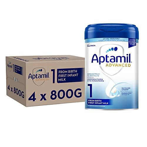 Aptamil Aptamil Advanced 1 First Infant Baby Milk Powder Formula, from Birth, 800g (Pack of 4)