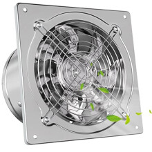 6 Inch Wall Mounted Exhaust Fan, Bathroom Ventilation Fan Axial Exhaust Blower Flow Exhaust Attic Low Noise Extractor Ventilator Fan for Home Kitchen