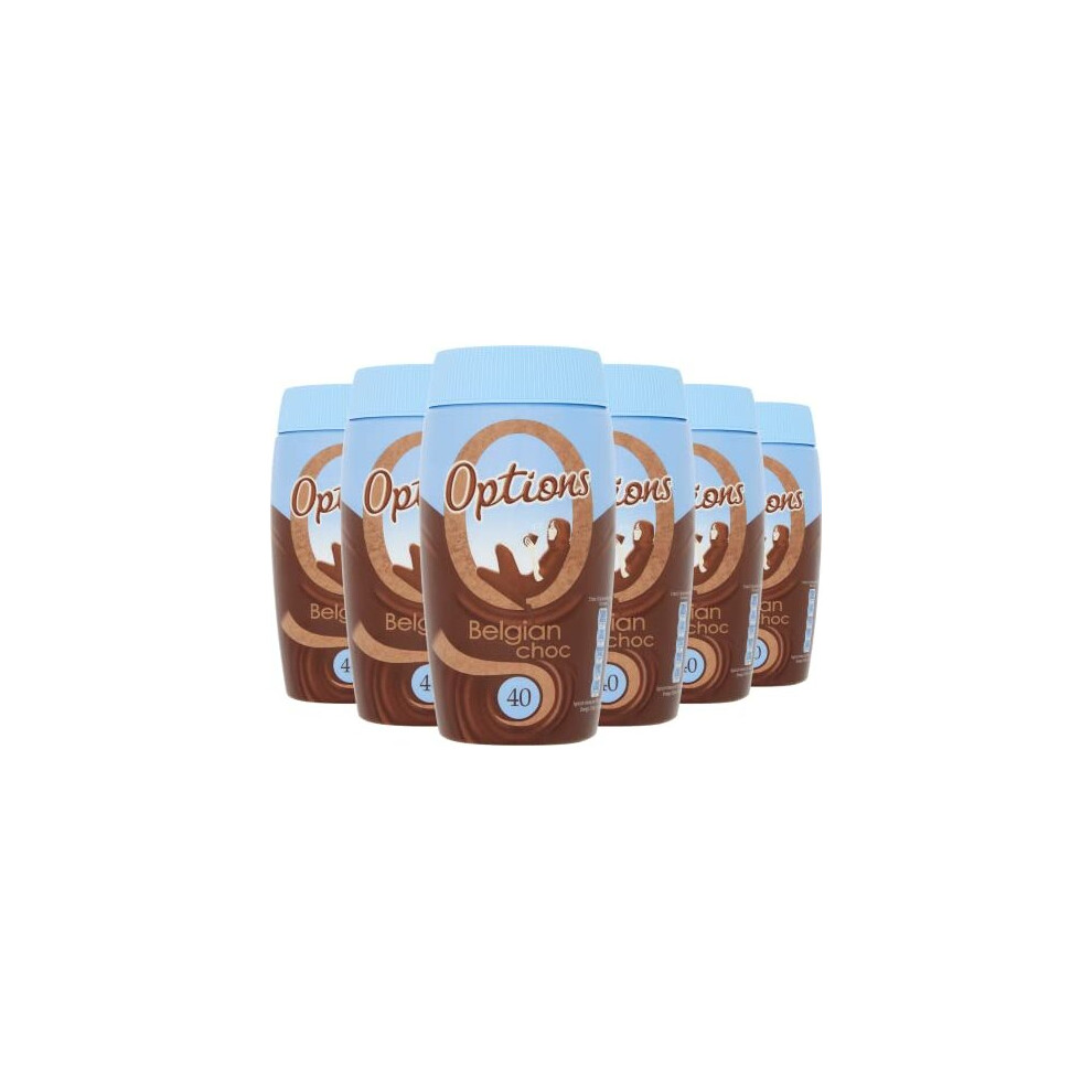 Options Belgian Chocolate Instant Hot Chocolate Drink 395G (6 Pack)