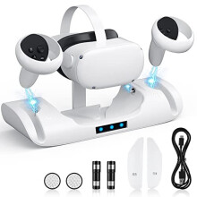 Charging Dock for Quest 2 VR Headset Charging Stand for Oculus/Meta Quest 2 Magnetic Charging Station for VR Headset and Touch Controllers, High Speed