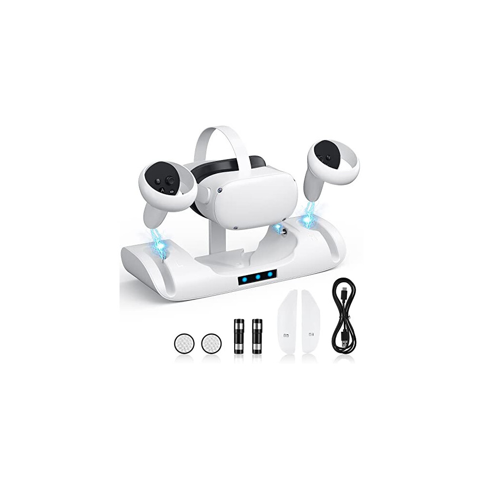 Charging Dock For Quest 2 Vr Headset Charging Stand For Oculus/Meta Quest 2 Magnetic Charging Station For Vr Headset And Touch Controllers, High Speed 5012133895953