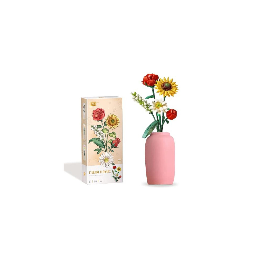 Flower Bouquet Building Kit Sets,Adults Mini Flower Bouquet Building Blocksï¼Botanical Collection Artificial Flowers Suitable for DIY Gifts for-image-OPC-PCB6T9N-NEW