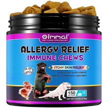 All Itch and Immunity Treats for Dogs 150 Count, Dog Allergy Relief Chews with Omega-3, Relieves Itchy Paws, Eyes, Ears, Skin, Seasonal Itching, Skin