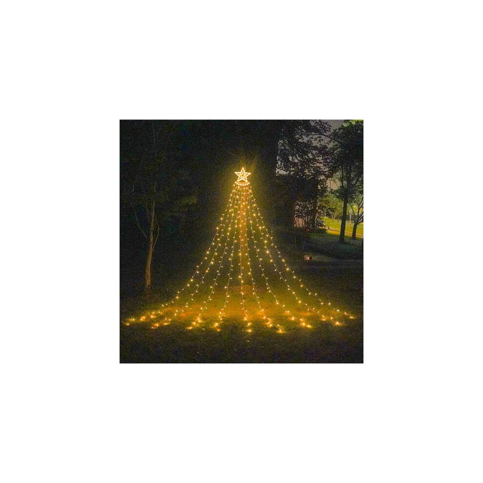 (Multicolor) Waterfall Christmas String Lights 350 LED Star