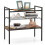 Costway 3-Tier Industrial Entryway Table Sofa Side Table W/ Removable Panel & Mesh Shelf 1