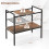 Costway 3-Tier Industrial Entryway Table Sofa Side Table W/ Removable Panel & Mesh Shelf 2