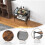 Costway 3-Tier Industrial Entryway Table Sofa Side Table W/ Removable Panel & Mesh Shelf 5