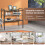 Costway 3-Tier Industrial Entryway Table Sofa Side Table W/ Removable Panel & Mesh Shelf 9