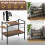 Costway 3-Tier Industrial Entryway Table Sofa Side Table W/ Removable Panel & Mesh Shelf 6