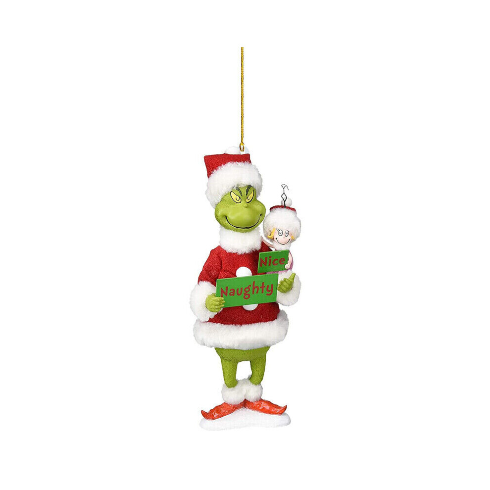 (9) Merry Christmas Grinch Figure Pendant Ornaments Xmas Tree Hanging Decoration