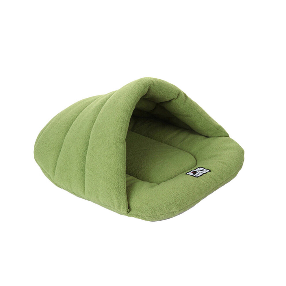(Green, M) Cat House Dog Puppy Cave Pet Sleeping Bed Mat Pad Igloo Nest Fashion New