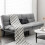 Costway 2 Seat Convertible Sofa Bed Memory Foam Sleeper Couch 3-level Adjust 4
