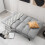 Costway 2 Seat Convertible Sofa Bed Memory Foam Sleeper Couch 3-level Adjust 3