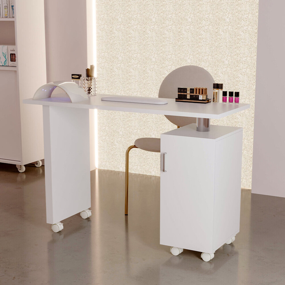 Rolling Manicure Salon Station with Storage