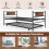 Costway Single Metal Daybed Sofa Bed Dual-use Guest Bed W/ Pull-out Trundle 10