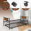 Costway Single Metal Daybed Sofa Bed Dual-use Guest Bed W/ Pull-out Trundle 9