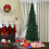 Costway 8 FT Artificial Christmas Tree Slim w/Metal Stand Decorative Xmas Tree 6